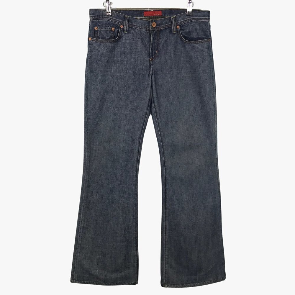 Colins Jeans 792 Regular Waist Wide Leg Flare Medium Wash Jeans | Size 30